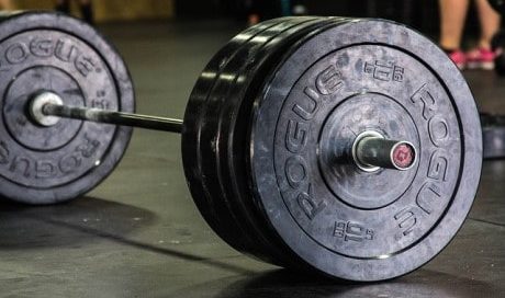 Bar with heavy weights for Wendler's 531 Training System